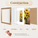 JCJMY 16x20 Vintage Picture Frame with 11x14 Mat, Elegant Retro 16 by 20 Photo Frame with Shatter-Resistant Plexiglass for Wall, Gallery Decor & Gift, Gold, 1 Pack
