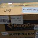 KingCamp Double Sleeping Bag for Adults, Queen Size 2 Person XXL Flannel Sleeping Bag, Waterproof Lightweight Flannel Quilt with 2 Pillows, Perfect for Couples Family Camping Hiking (Thermal Pod-Blue)