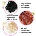 Fulcrum Goddess Locs Crochet Hair 18 Inch, 8 Packs New Faux Locs Crochet Hair for Black Women, Crochet locs with Curly Ends (18Inch (Pack of 8), 1B/30/613#)