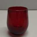 tag 16 oz. Single Bubble Glass Stemless Drinkware Red Dishwasher Safe Beverage Glassware For Dinner Party Wedding Restaurant Bar Red