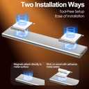 Quntis LED Under Cabinet Lighting Rechargeable, Wireless Motion Sensor Light Indoor, 2 Pack 12" 3000-6000K Dimmable Closet Lights Battery Operated, Magnetic/Stick on Under Counter Lights for Kitchen