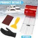 Marine Keel Protector 6in Wide, FRP Hull Keel Guard for Boats, Self-Adhesive Protection Strip with Installation Tools, Protects Against Ramps, Scratches & Rocks