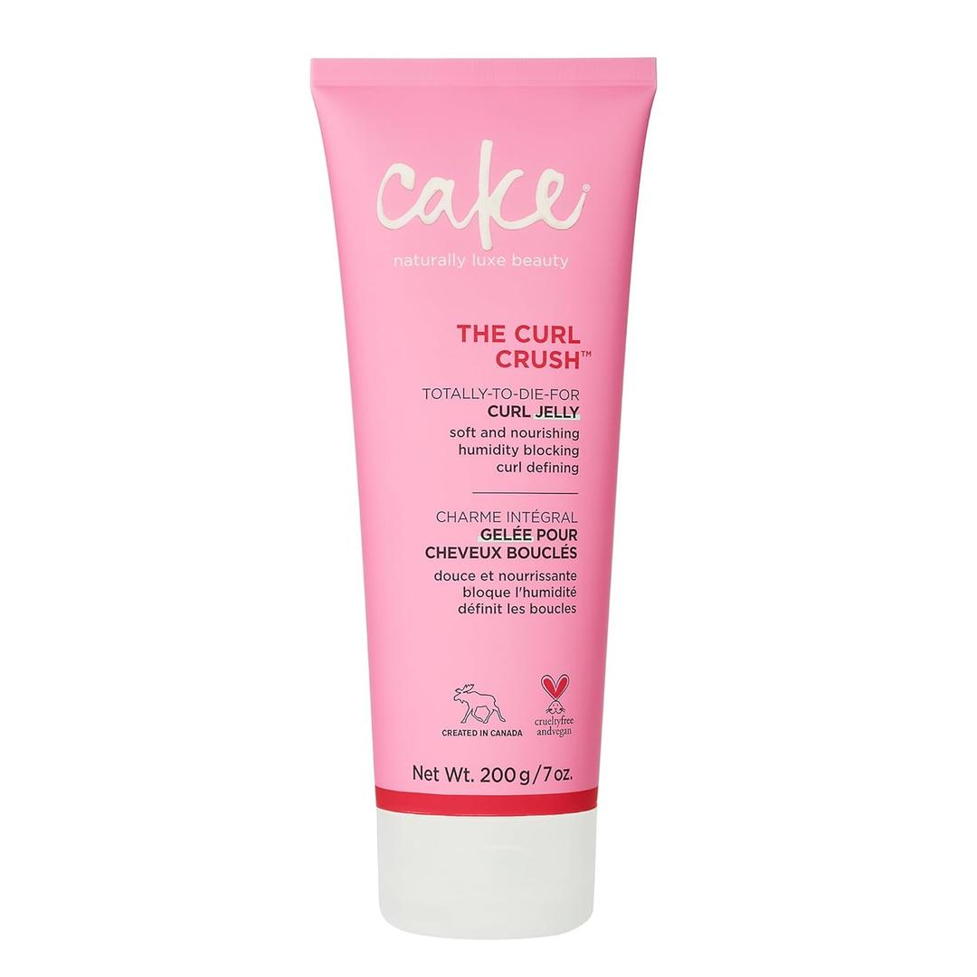 Cake Beauty Curl Jelly, The Curl Crush Moisturizes & Nourishes Curls - Lightweight for Soft Hold & Shiny Finish - Humidity Blocking For Frizz Control - For Curly Hair- 7 oz / 200g