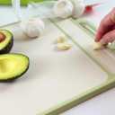 Stainless steel cutting board double sided with Wheat Straw PP & Grater. MYLLENE large size16X12". Food grade. Easy to clean. Durable. Eco-friendly