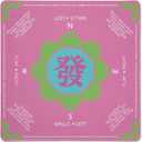 31.5"x31.5" Mahjong Mat for Table - Rolled Shipping, Crease - Free, with Carrying Bag - Ideal for American Mahjong, Poker, Board & Card Games, Dominoes (Blush Pink Lucky FA)