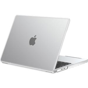 BlueSwan Anti-Cracking Hard Shell Case Compatible with MacBook Pro 14-inch 2025 2024-2021 Release M4 M3 M2 M1 Pro/Max Chip, Anti-Fingerprint Soft TPU Bumper, Frosted White