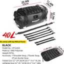 Rhinowalk Motorcycle Tail Bag 40L Waterproof Duffle Dry Bag Motorcycle Travel Luggage with Large Storage Space for Camping, Boating, Bycycle, Motorbike-Black