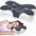 Cervical Neck Pillow for Neck Pain Relief,Contour Memory Foam Neck Support Pillow for Sleeping,Ergonomic Side Sleeper Pillow,Bed Pillows for Shoulder Pain for Back and Stomach Sleepers