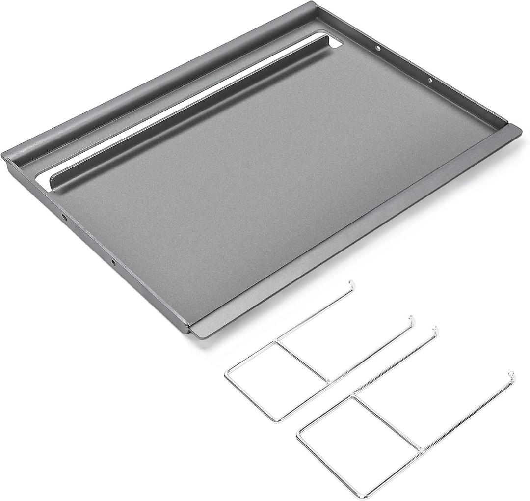 Hisencn 25.6" x 16.7" Griddle for Gas Grill, Cast Iron Griddle FlatTop Insert for Nexgrill, Weber, Charbroil, Pit Boss, Traeger, Camp Chef and more Grill, Griddle for Outdoor Gas & Charcoal Grills