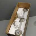 3-Light Bathroom Vanity Light, Modern Brushed Gold Wall Lights with Clear Glass Shades, Bathroom Wall Sconce Lamp for Mirror Living Room Bedroom Hallway