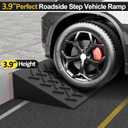 2 Pcs 3.9" Height Rubber Curb Ramp Threshold Ramps,3.9" H 38.5" L 9.5" W.Heavy Loading 3 Tons(6600 LB) Capacity,Car Slope for Driveway Dock Bike Vehicle Warehouse Motorcycle (3.9" H)