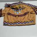 Native American Costume Girls Dress Indigenous American Indians Kids Cosplay 3-12 Years (6-7 Years, Brown)