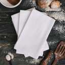 Flour Sack Cloth Napkins - Set of 16, 100% Cotton Reusable Dinner, Luncheon & Cocktail Napkins - White, 12x12 Inch
