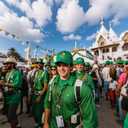 2 x St Patrick's Day Hat for Men Women, Adjustable Embroidered Shamrock Baseball Cap, Green Irish Trucker Hat (Green)