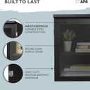 Ilyapa Outdoor Library Book Box - Free Literature Exchange Kit for Outside - Black Powder Coated Steel - with Easy 4x4 Post Mount - 16x14x17 Inch