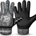 3 x BM Soccer Goalie Gloves for Kids Boys Children,Youth & Adult Football Goalkeeper Gloves with Double Wrist Protection and 4mm Latex Anti-Slip Strong Grips Palm (2, Black)