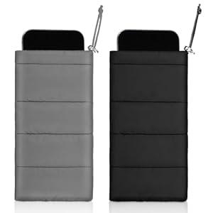 2 Pack Thermal Phone Case 7.48x4.13in Cellphone Pouches Warm Phone Cover Bag Pouch for Camping Prevents Freezing & Overheating, Extends Battery Usage for Outdoor Sports(B)ack,Grey)