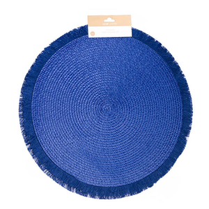 15 Inch Christmas Table Place Mats Set of 6 Shiny Round Woven Placemats for Home Kitchen Dining Decor