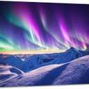 SKASNFAI Aurora Mountain Framed Canvas Wall Art for Bedroom Office, 16"L x 24"W