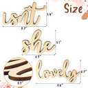 Huray Rayho Isnt She Lovely Wood Sign Boho Girls Bedroom Kids Room Wooden Wall Art Shelf Decor Decoration for Hanging & Display