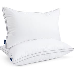 viewstar Pillows Standard Set of 2, Bed Pillows for Sleeping, Standard Pillows 2 Pack with Down Alternative for Back and Side Sleepers, Machine Washable, Fluffy and Supportive, 17" x 26" (White)