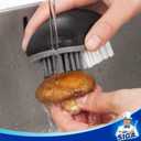 MR.SIGA Fruit and Vegetable Cleaning Brush with Non Slip Comfortable Grip, Pack of 2, Black