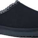 Women's Platform Slippers Winter Mini Boots Anti-Slip Suede Slip on Women Sneakers Fur Lined House Slippers for Indoor Outdoor (6, Flat Black)