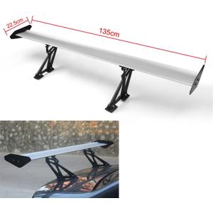 Universal 53" Car GT Wing Rear Trunk Spoiler Adjustable Single Deck, CNC Aluminum, for Honda Civic, Accord, for Subaru WRX, BRZ, for Dodge Charger, Downforce, Stability, Style Upgrade
