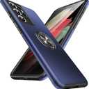 Anqrp Shockproof for Galaxy S21 Ultra Case 5G, [Heat Dissipation] [No Fall-Off Kickstand] 360Metal Ring Military Grade Protection Phone Case with Samsung Galaxy S21 Ultra 6.8 Inch, Blue