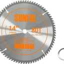 14 Inch Miter/Table Saw Blades 80T with 1 Inch Arbor Circular Saw Blade for Cutting Wood (14")