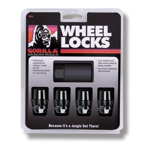 Gorilla Automotive 71631NBC Acorn Black Chrome Wheel Locks (12mm x 1.50 Thread Size) Pack of 4