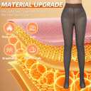 Fleece Lined Tights Sheer Winter - Fake Translucent Tights Winter Thick Warm Pantyhose Sheer Women Leggings (XXL)