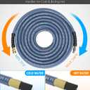 3/8" ID Pressure Washer Hose 150 ft, 4800 PSI Steel-Braided & Durable - Flexible & Kink-Resistant, Power Washer Hose with 3/8" Swivel Quick Connect, Hot/Cold Water Compatible -150 Foot, Navy