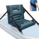 Inflatable Paddle Board Seat with Back Support [Lightweight, Anti-Slip] Sit-on-Top Kayak Accessories, Universal Boat Seats Cushion Fit for Canoe/SUP/Fishing Boat with Storage Bag, Built-in Pump