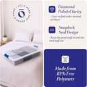 HOMZ 2-Pack Under Bed Storage, Clear Plastic Containers with Lids, 60 Quart, Blue Latch - Stackable Underbed Organizer Bins for Shoes, Bags, Clothes, and Towels