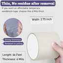 Transparent Window Sealing Tape,2.75 Inch x 66 FT,Window Insulation for Winter,Weather Stripping,Residue-Free Clear Draft Seal Tape for Doors Windows and Ac