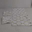 Gyulin Pack of 4 Gold Velvet Throw Pillow Covers 18x18 Inches Solid Square Pillow Covers Geometric Cushion Covers for Couch Sofa Home Bedroom Decor, White