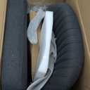 Sweetcrispy Armless Vanity Chair, Cute Comfy Home Office Desk Chair with Wheels, Modern Upholstered Task Computer Seat for Bedroom, Study, Makeup Vanity, Height Adjustable & Swivel, Drak Gray