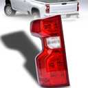 Nakuuly Tail Light Halogen Type Compatible With 2019 2020 2021 2022 2023 2024 Chevy Silverado 1500 2500HD 3500HD Left Driver Side Taillight Rear Lamp Brake Signal Assembly with Bulb (NON-LED Model)