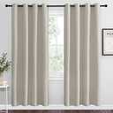 NICETOWN Natural Room Darkening Curtains 78" Long for Boho Farmhouse Home Decoration, Window Treatment Total Privacy Drape Panels for Bedroom Living Room Guest Room (55" Wide, Set of 2) 