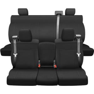 SAPUBK Custom-Fit Full Sets Seat Covers Replace for 2004-2008 F150 XLT Super Cab, Front & Rear Knitted Fabric Composite Soft Foam Lining Airmesh Breathable Seat Cover Cushion (Black)