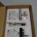 coolnews Crystal Glass Door Knobs Interior, Heavy Duty Square Passage Door Knob for Hall/Closet, Polished Chrome Finish