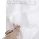 River Dream Waterproof PEVA Snap-in Shower Curtain Liner Replacement: No Hook Shower Curtain Liner Removable to Attach and Snap On/Off, Frost, 70x54