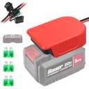 TPDL Power Wheels Adapter for Bauer 20V Battery, DIY Adaptor for Bauer 20V Battery, Power Station Conversion Kit with Fuses, Terminals, 14AWG Wire, Converter for Rc Car Toys, Robotics, Rc Truck