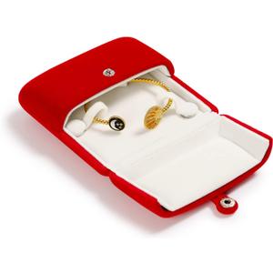 Oirlv Red Velvet Bracelet Box Premium Velvet Jewelry Gift Box for Bracelet Bangle Proposal Wedding Jewelry Holder Storage