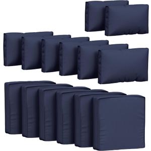 14 Pcs Outdoor Cushion Covers Patio Cushion Slipcovers Replacement Splash Proof with Zipper for Outdoor Furniture, Patio Sofa Couch 3 Sizes, Covers Only