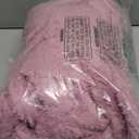 DAVID ARCHY Plush Robes for Women Warm Thick Fleece Fluffy Luxury Cozy Soft Hooded Bathrobe Winter House Full Length (Large, Light Purple)