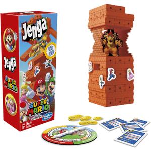 Hasbro Jenga: Super Mario Edition Game | Block Stacking Tower Game | Back to School Gifts for Kids | Classroom Board Games | Ages 8+
