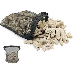 2.2lb/1000g Crushed Coral for Freshwater Aquarium PH-Adjusting Bio-Filter Media Bags Reusable Aquarium Filter Material