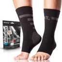 POWERLIX Legs Orthopedic Brace Compression Support Sleeve (Pair) for Swelling, Sprain, Plantar Fasciitis, Arthritis, Tendinitis (Black, M)
